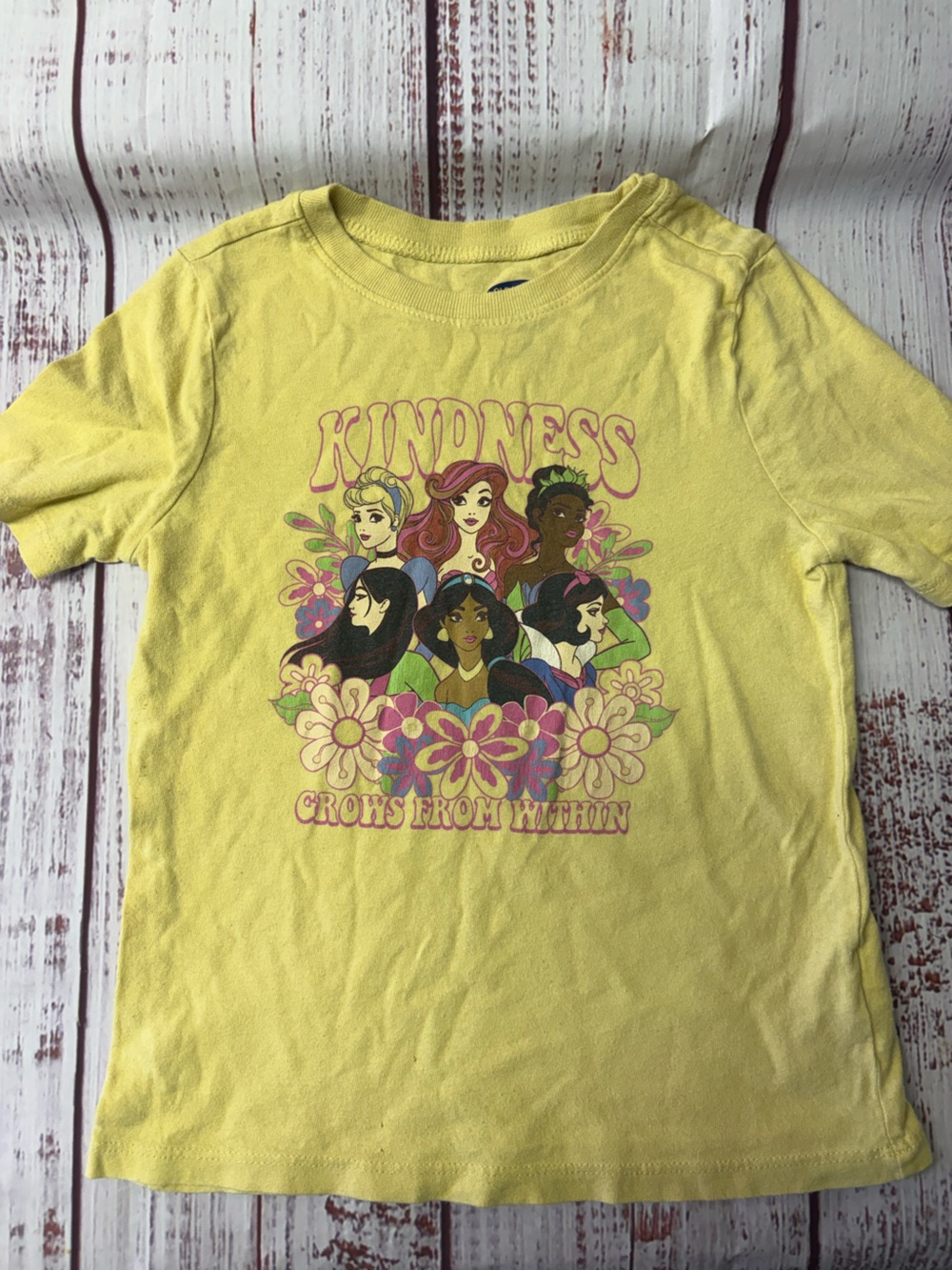 Disney Yellow Girls' 'Kindness Grows From Within' Graphic Tee